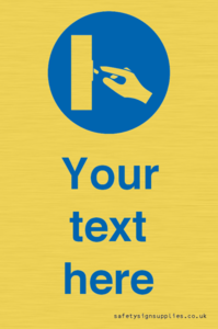 Custom Use Switch Sign